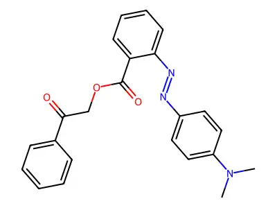 2-oxo-2-phenylethyl 2-{(E)-[4-(dimethylamino)phenyl]diazenyl}benzoate structure