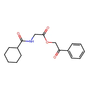 2-Oxo-2-phenylethyl 2-(cyclohexylcarbonylamino)acetate structure