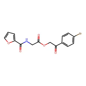 [2-(4-Bromophenyl)-2-oxoethyl] 2-(furan-2-carbonylamino)acetate structure