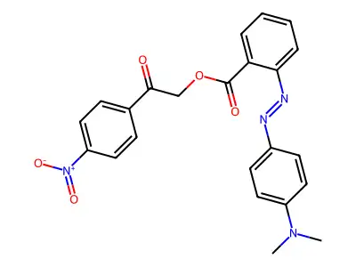 2-(4-Nitrophenyl)-2-oxoethyl 2-{2-[4-(dimethylamino)phenyl]-1-diazenyl}benzoate structure