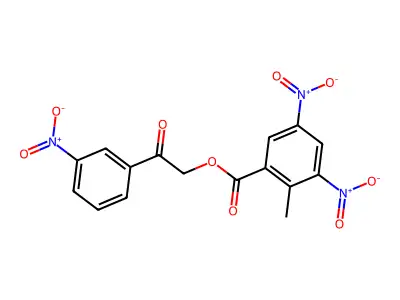 2-{3-Nitrophenyl}-2-oxoethyl 3,5-bisnitro-2-methylbenzoate structure