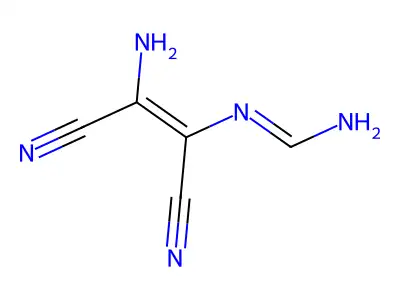 N-(2-amino-1,2-dicyanovinyl)formimidamide structure