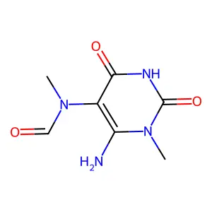 6-amino-5-(N-methylformylamino)-1-methyluracil structure