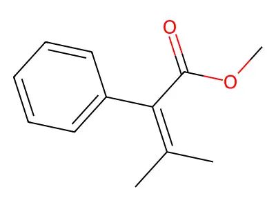 Methyl 3-methyl-2-phenylbut-2-enoate structure