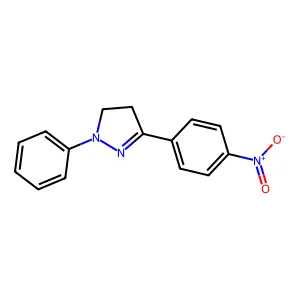 1-Phenyl-3-(4-nitrophenyl)-2-pyrazoline structure