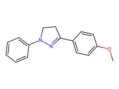 3-(4-methoxyphenyl)-1-phenyl-4,5-dihydro-1H-pyrazole structure