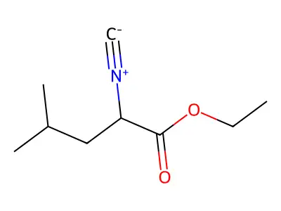 Ethyl 2-isocyano-4-methylpentanoate structure