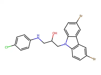 1-(4-Chloroanilino)-3-(3,6-dibromocarbazol-9-yl)propan-2-ol structure