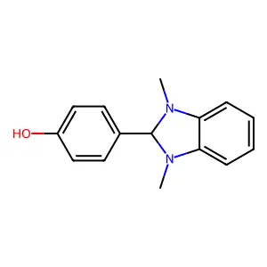 Phenol, 4-(2,3-dihydro-1,3-dimethyl-1H-benzimidazol-2-yl)- structure