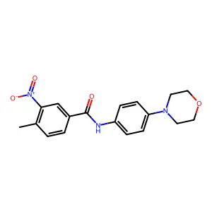 4-methyl-N-(4-morpholin-4-ylphenyl)-3-nitrobenzamide structure