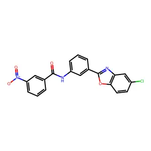 N-[3-(5-chloro-1,3-benzoxazol-2-yl)phenyl]-3-nitrobenzamide structure