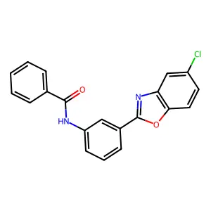 N-[3-(5-chloro-1,3-benzoxazol-2-yl)phenyl]benzamide structure