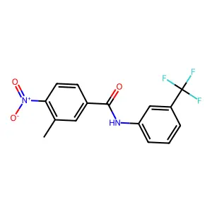3-methyl-4-nitro-N-[3-(trifluoromethyl)phenyl]benzamide structure