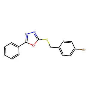 2-[(4-Bromobenzyl)sulfanyl]-5-phenyl-1,3,4-oxadiazole structure