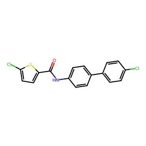 5-chloro-N-[4-(4-chlorophenyl)phenyl]thiophene-2-carboxamide structure
