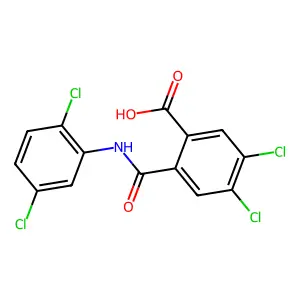 4,5-Dichloro-2-[(2,5-dichloroanilino)carbonyl]benzoic acid structure