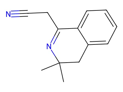 2-(3,3-dimethyl-4H-isoquinolin-1-yl)acetonitrile structure