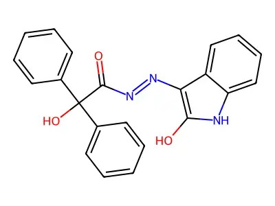 1H-Indol-2-ol, 3-[(hydroxy-diphenyl-acetyl)azo]- structure