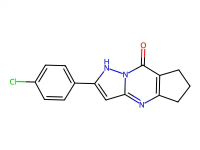 2-(4-chlorophenyl)-6,7-dihydro-5H-cyclopenta[d]pyrazolo[1,5-a]pyrimidin-8-ol structure