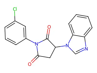 3-(Benzimidazol-1-yl)-1-(3-chlorophenyl)pyrrolidine-2,5-dione structure