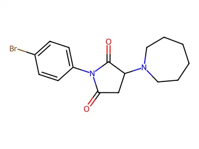 3-(Azepan-1-yl)-1-(4-bromophenyl)pyrrolidine-2,5-dione structure