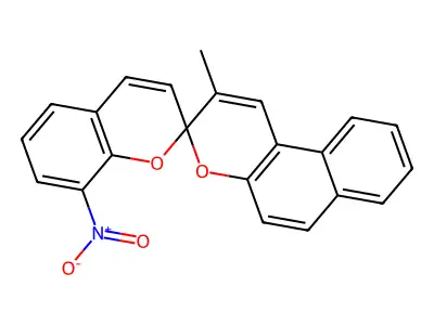 2-Methyl-8'-nitrospiro[benzo[f]chromene-3,2'-chromene] structure