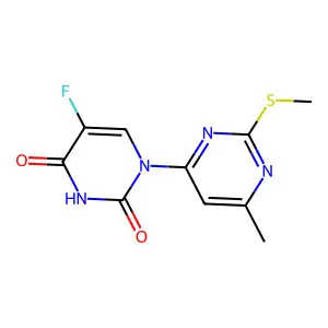 5-Fluoro-1-(6-methyl-2-methylsulfanylpyrimidin-4-yl)pyrimidine-2,4-dione structure