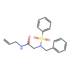 N-Allyl-2-(benzenesulfonyl-benzyl-amino)-acetamide structure