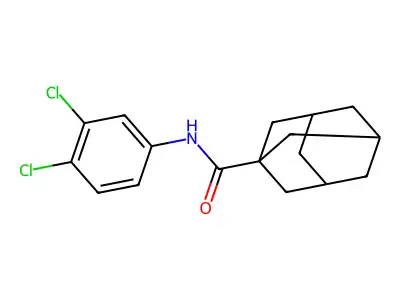 N-(3,4-dichlorophenyl)adamantane-1-carboxamide structure