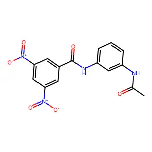 N-(3-acetamidophenyl)-3,5-dinitrobenzamide structure