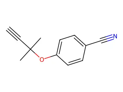 4-[(2-Methylbut-3-yn-2-yl)oxy]benzonitrile structure