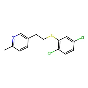 5-[2-(2,5-Dichlorophenyl)sulfanylethyl]-2-methylpyridine structure