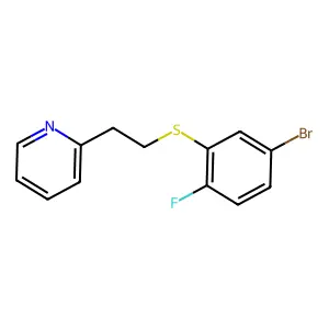 2-[2-(5-Bromo-2-fluorophenyl)sulfanylethyl]pyridine structure