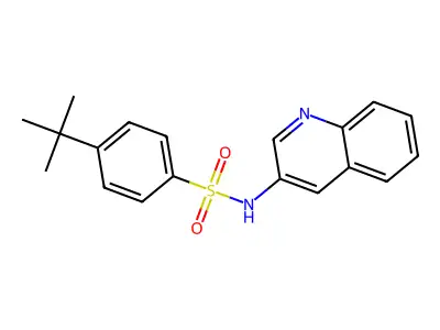 4-tert-butyl-N-quinolin-3-ylbenzenesulfonamide structure