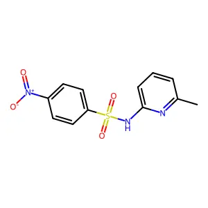 N-(6-methylpyridin-2-yl)-4-nitrobenzenesulfonamide structure