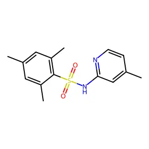 2,4,6-Trimethyl-N-(4-methyl-2-pyridinyl)benzenesulfonamide structure