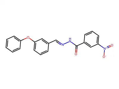 3-nitro-N-[(E)-(3-phenoxyphenyl)methylideneamino]benzamide structure