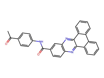 N-(4-acetylphenyl)phenanthro[9,10-b]quinoxaline-11-carboxamide structure