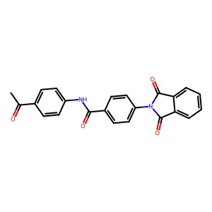 N-(4-acetylphenyl)-4-(1,3-dioxo-1,3-dihydro-2H-isoindol-2-yl)benzamide structure