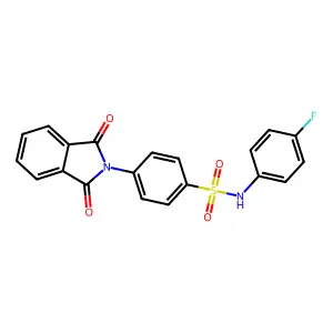 4-(1,3-dioxo-1,3-dihydro-2H-isoindol-2-yl)-N-(4-fluorophenyl)benzenesulfonamide structure