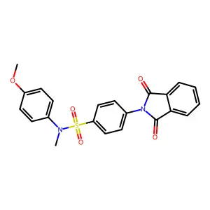 4-(1,3-dioxoisoindol-2-yl)-N-(4-methoxyphenyl)-N-methylbenzenesulfonamide structure