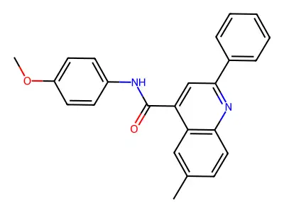 N-(4-methoxyphenyl)-6-methyl-2-phenylquinoline-4-carboxamide structure