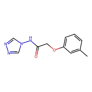 2-(3-methylphenoxy)-N-(1,2,4-triazol-4-yl)acetamide structure