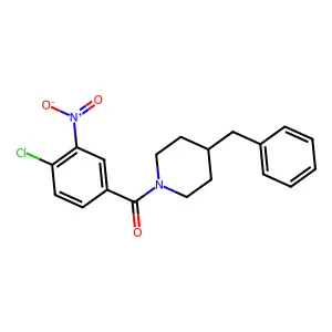 (4-Benzylpiperidin-1-yl)-(4-chloro-3-nitrophenyl)methanone structure