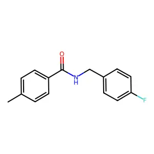 N-[(4-fluorophenyl)methyl]-4-methylbenzamide structure