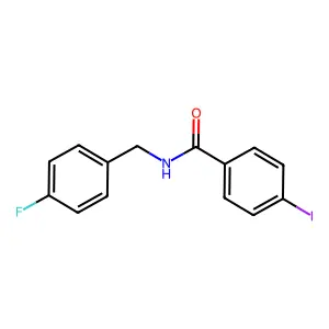 N-(4-Fluoro-benzyl)-4-iodo-benzamide structure