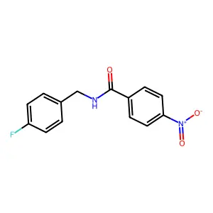 N-(4-fluorobenzyl)-4-nitrobenzamide structure