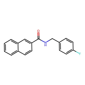 N-(4-fluorobenzyl)-2-naphthamide structure