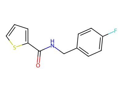 N-[(4-fluorophenyl)methyl]thiophene-2-carboxamide structure