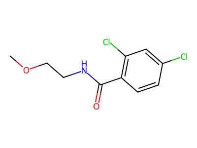 2,4-dichloro-N-(2-methoxyethyl)benzamide structure